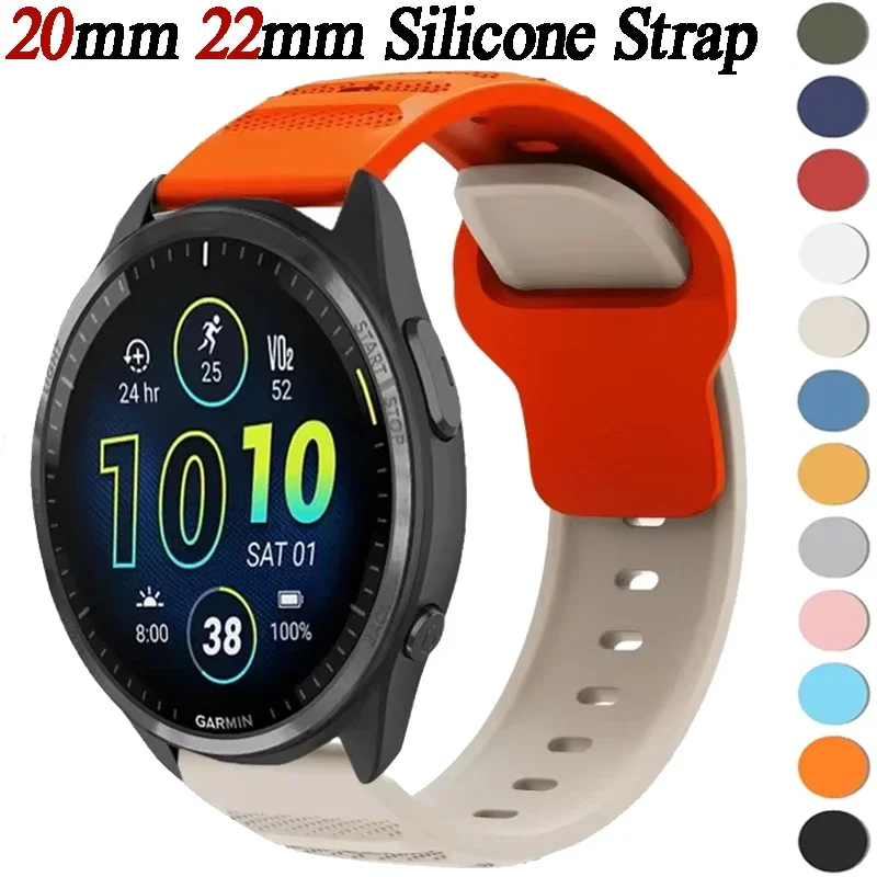 Silicone Watch Band 22Mm - 20mm 22mm Silicone Strap for Garmin