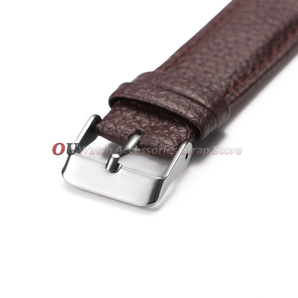 Lychee Pattern Leather Watchst - Suede Strap Watch 评论和价格