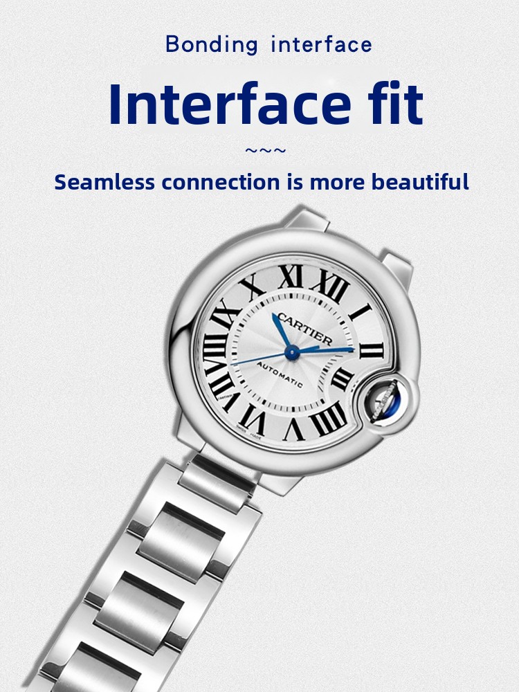 Stainless steel watch strap is - Cartier Watch Ballon Bleu 评论和价格