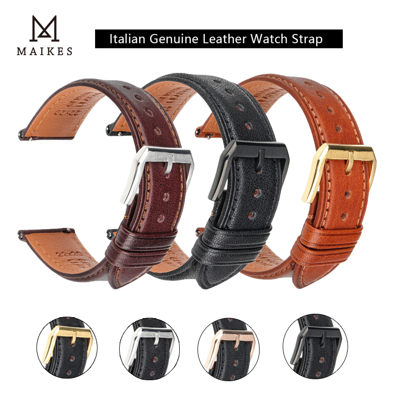 New Genuine Leather Band 24mm  - Leather Strap Quick Release 评论和价格