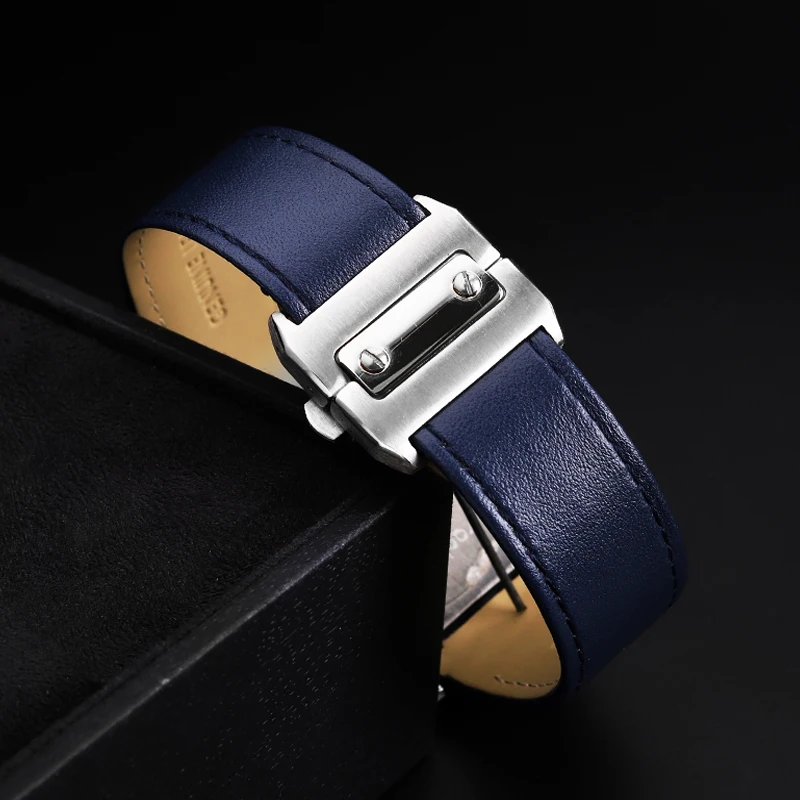 Genuine Lea/ther Watch Strap f - Cartier Watch Santos 评论和价格