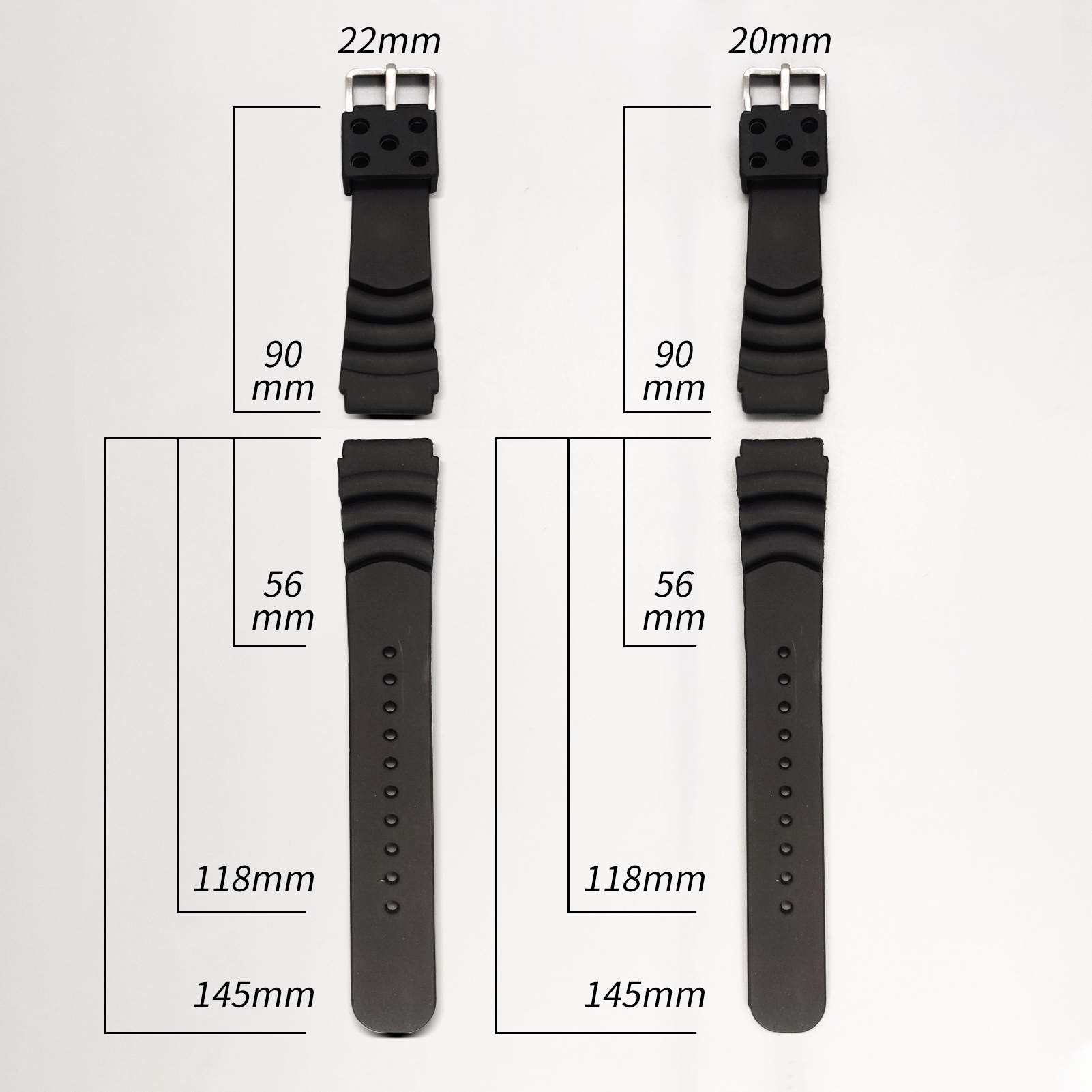ADDIESDIVE Watch Strap 20mm 22 - Rubber Strap Diver 评论和价格
